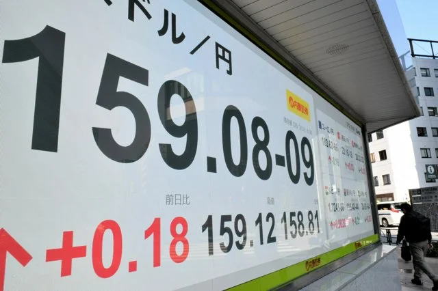 Thumbnail bài viết: Đồng yên suy yếu, chạm mức 159 yên = 1 đô la lần đầu tiên sau một tháng rưỡi. Chỉ số Nikkei giảm hơn 1.200 yên.