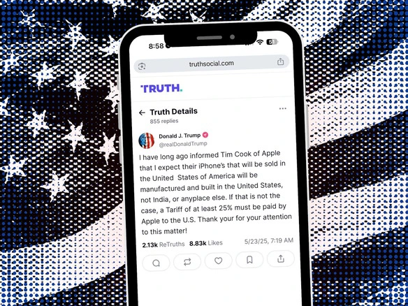 Đọc hết bài:Tổng thống Trump ám chỉ mức thuế 25% đối với Apple , yêu cầu sản xuất iPhone trong nước.