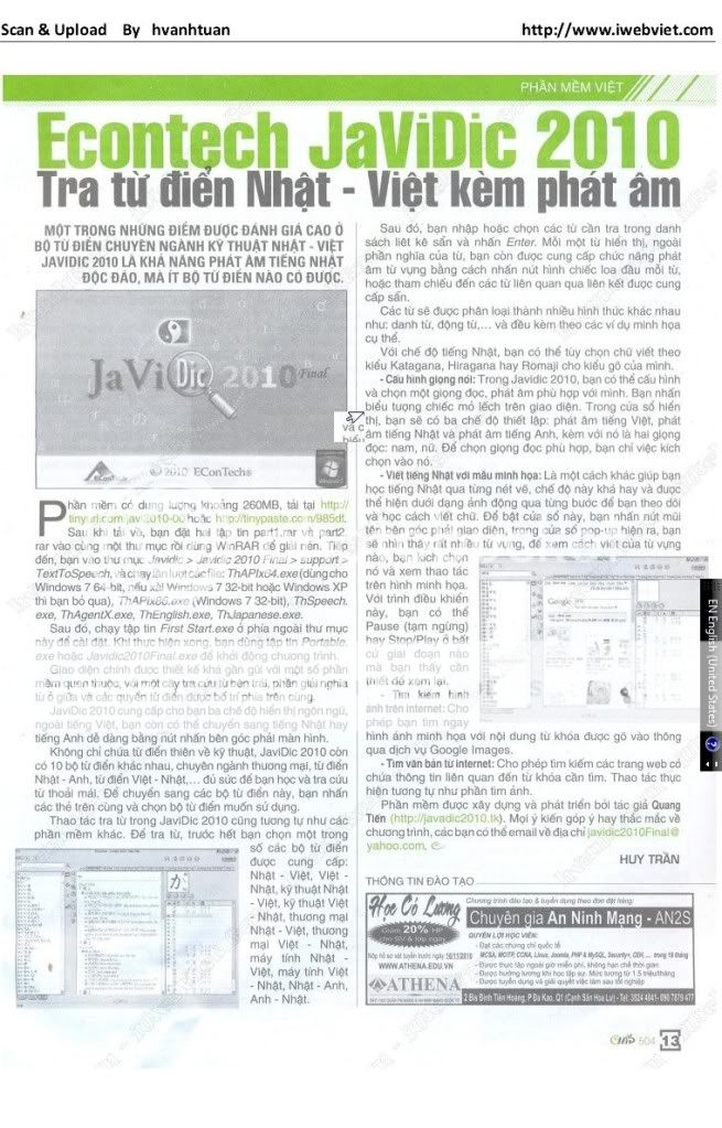 Thumbnail của bài viết: ECONTECH JAVIDIC 2010 (tra từ điển nhật việt kèm phát âm)